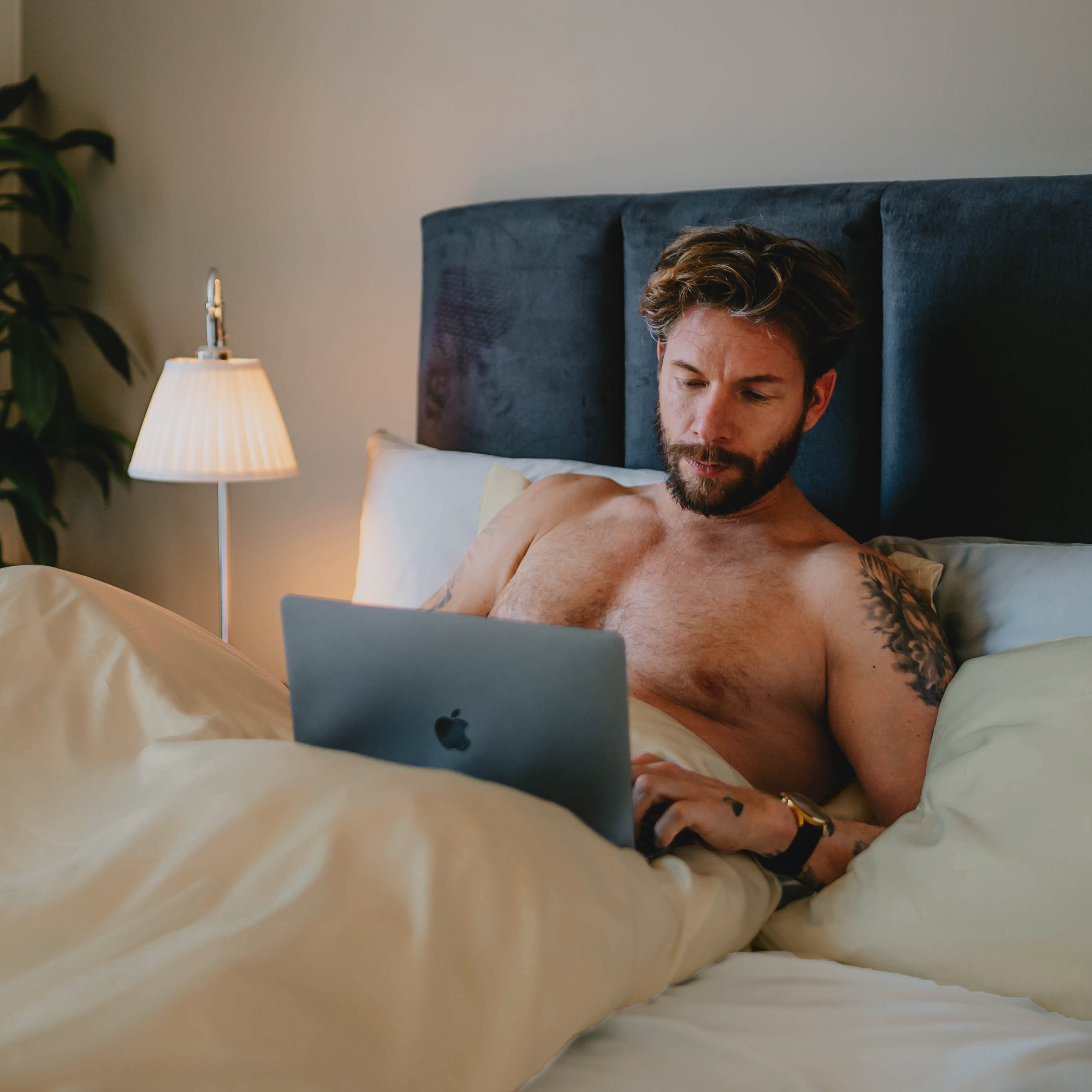 Beige Bambus Sengesett