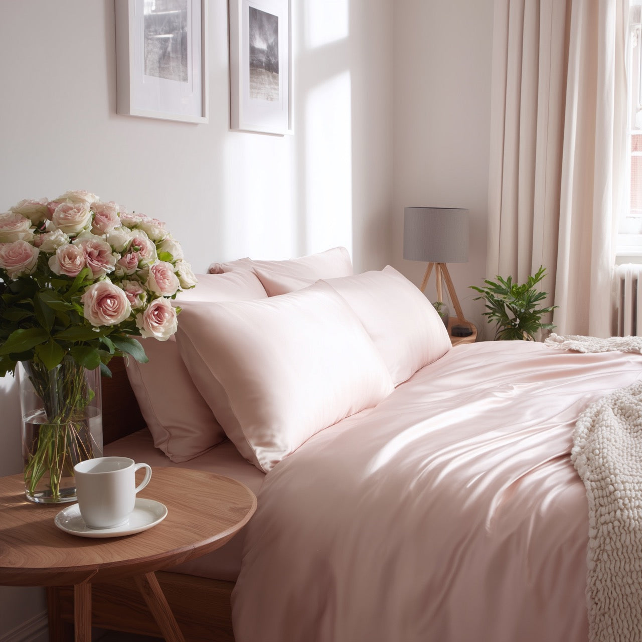 Rosa Bambus Putetrekk