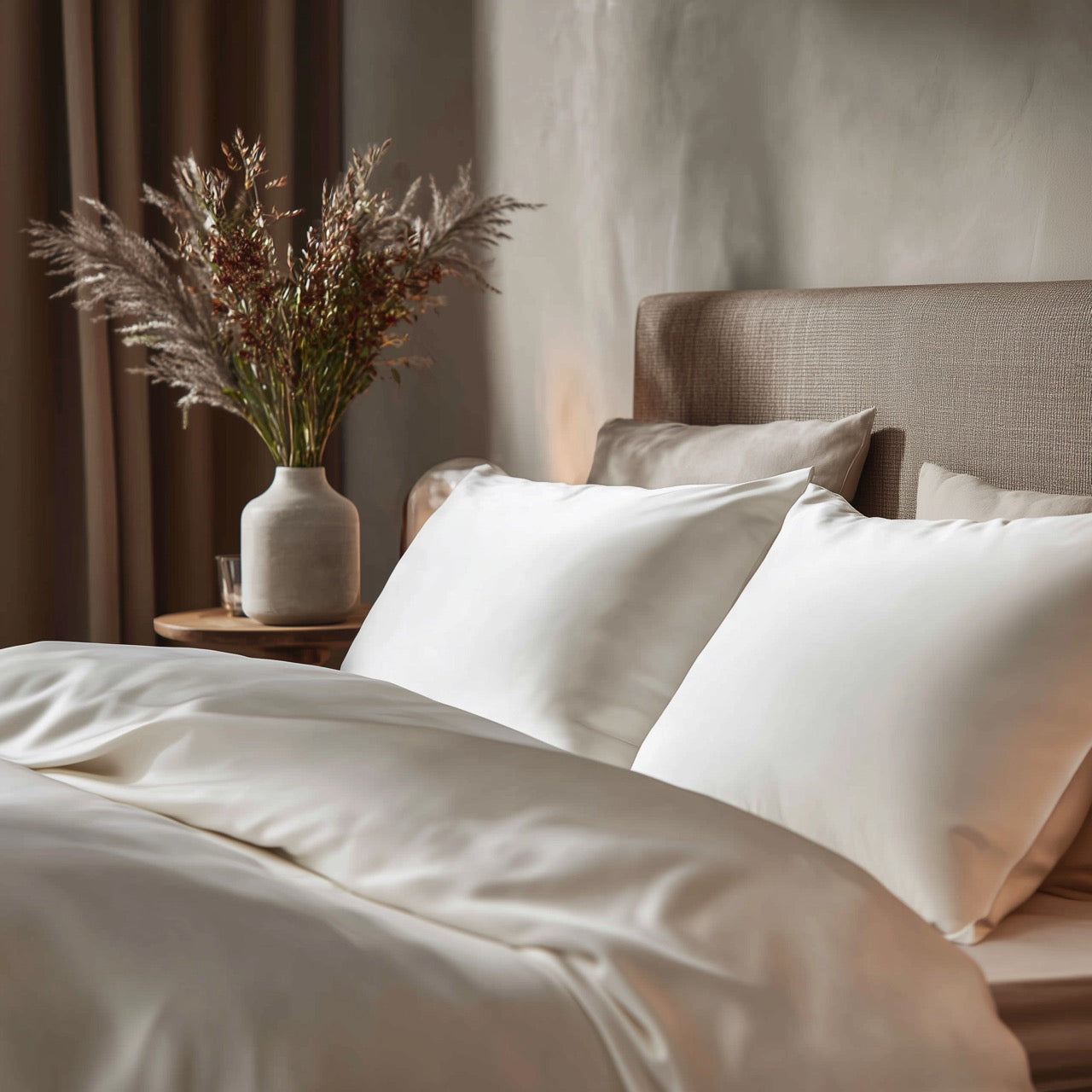 Hvitt Bambus Sengesett