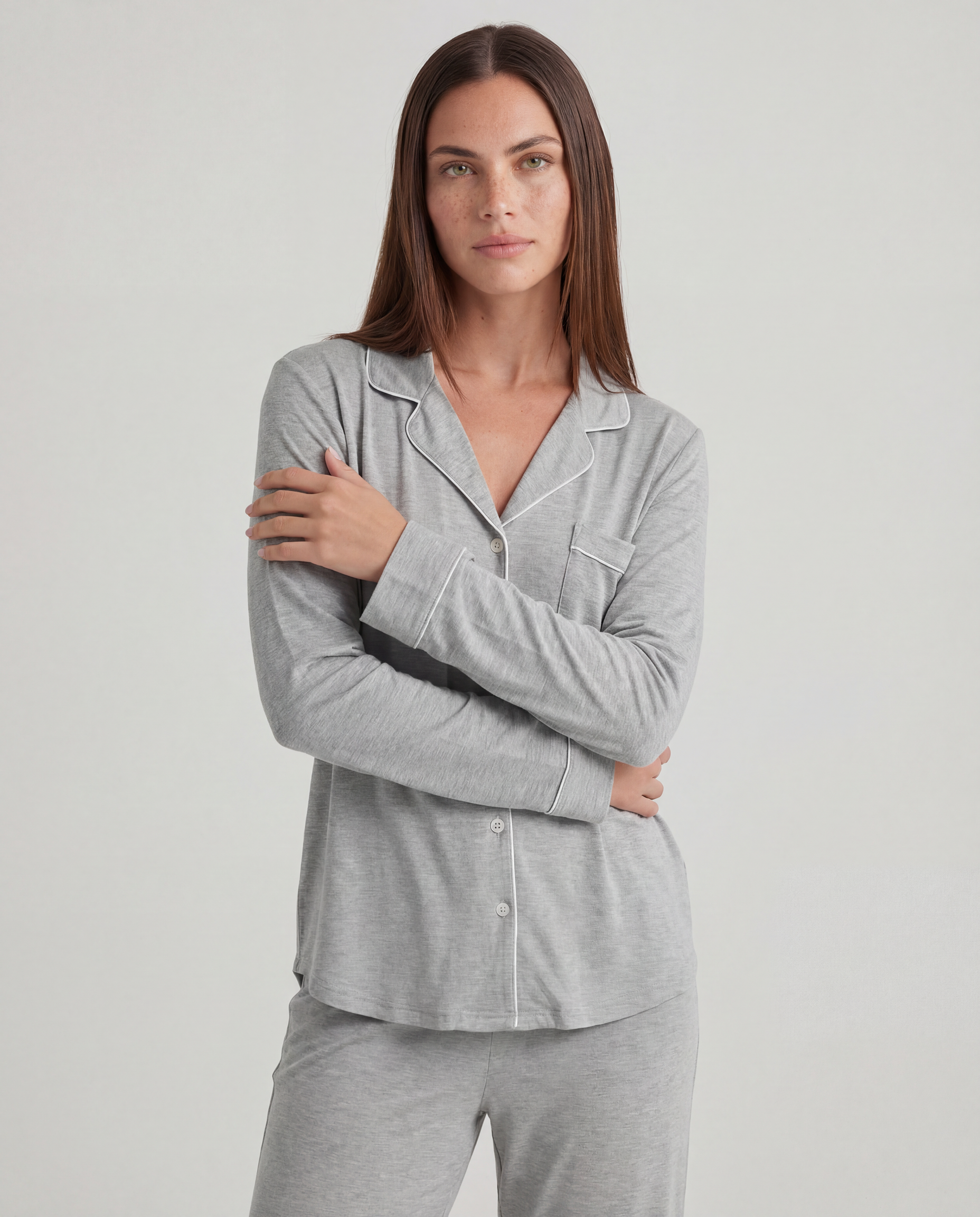 Lysegrå Bambus Pysjamas