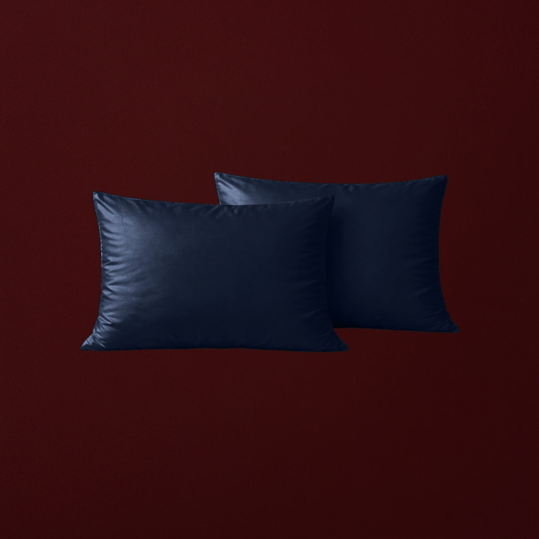 Marineblått Bambus Putetrekk